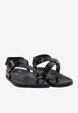 ALOHAS Siren Toe-Ring Leather Sandals Black S10074001_79203