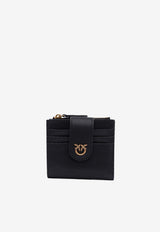 PINKO Logo-Plaque Leather Wallet Black 103610A0F1Z99Q_77251