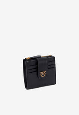 PINKO Logo-Plaque Leather Wallet Black 103610A0F1Z99Q_77251