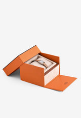 Mini Heure H 21mm Watch in Chai Matte Alligator Single Tour Strap