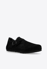 Birkenstock London Suede Buckled Loafers 1014960 0-BLACK