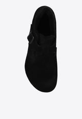 Birkenstock London Suede Buckled Loafers 1014960 0-BLACK