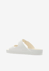 Birkenstock Arizona Essentials Buckled Slides  Cream 1027305 0-EGGSHELL