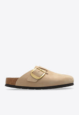 Birkenstock Boston Big Buckle Leather Clogs 1028052 0-SANDCASTLE