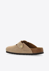 Birkenstock Boston Big Buckle Leather Clogs 1028052 0-SANDCASTLE