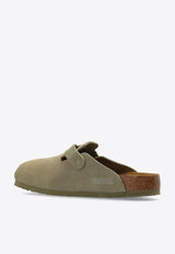 Birkenstock Boston Suede Buckled Clogs 1025788 0-FADED KHAKI