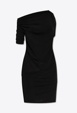 Drapeado Asymmetric Mini Dress