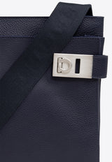 Ferragamo Twins Gancini Buckle Messenger Bag Midnight Blue 241624 TWINS 775174-MIDNIGHT