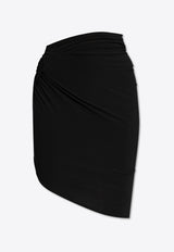 Drapeado Asymmetric Mini Skirt