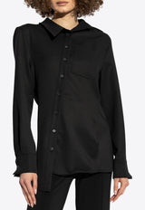 قميص بابو غير متماثل بأزرار