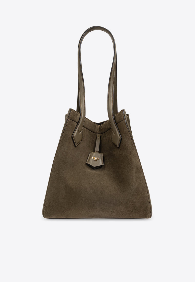 Fendi Medium Origami Suede Shoulder Bag 8BH414 AS79-F1PPT