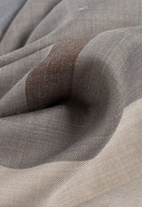 Ferragamo Logo Jacquard Striped Silk-Blend Scarf 520120 ST BIGLOGO 776136-MASCARPONE GREY