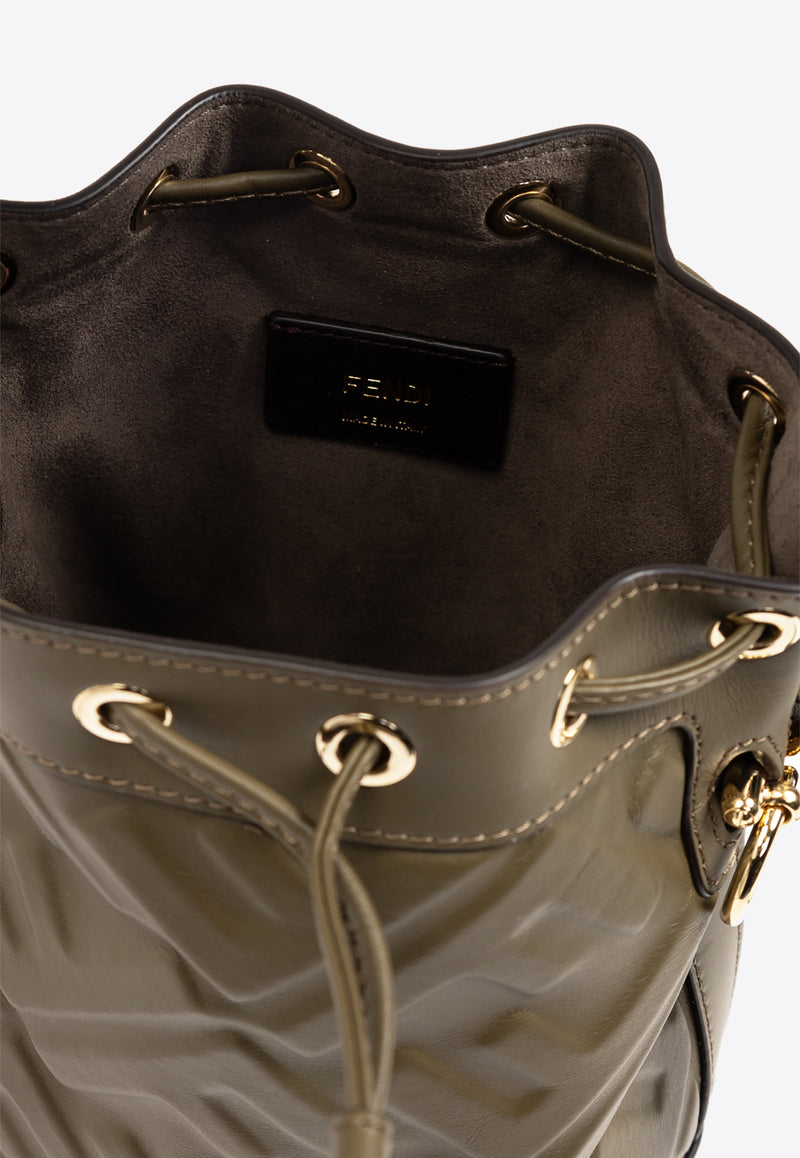 Fendi Mini Mon Tresor Leather Bucket Bag 8BS093 ANWT-F1D3Q