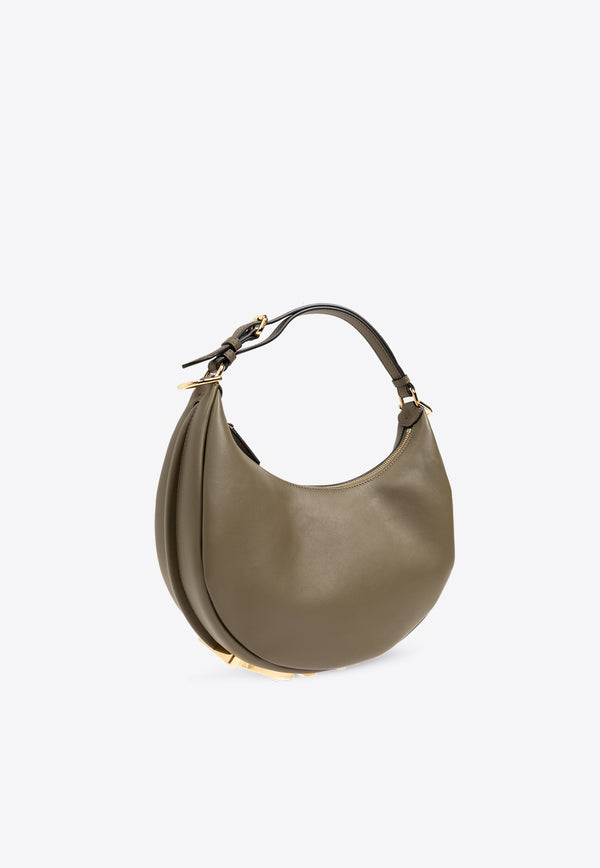 Fendi Small Fendigraphy Leather Hobo Bag 8BR798 A5DY-F1PPR