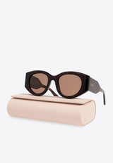 Chloé Square-Framed Sunglasses with Logo-Lettering Brown CH0251S 0-002