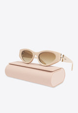 Chloé Marcie Oval-Framed Sunglasses with Logo-Lettering CH0259S 0-004