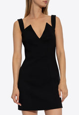 V-neckline Fitted Mini Dress