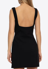 V-neckline Fitted Mini Dress