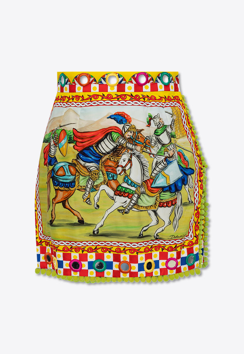 Dolce & Gabbana Carretto Print Mini Skirt F4BYBZ GDS11-HH81D