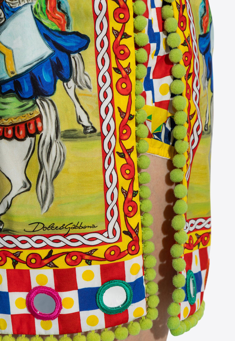 Dolce & Gabbana Carretto Print Mini Skirt F4BYBZ GDS11-HH81D