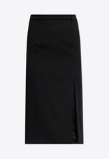 Dolce & Gabbana High-Rise Wool Skirt with Slit F4CXHT FU28J-N0000