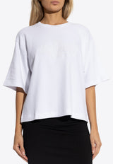 Logo Embroidered Boxy T-shirt