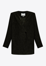 GANNI Blazer in special texture fabric Black F9395 6788-099