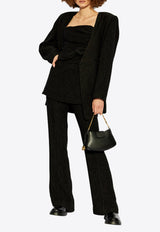 GANNI Blazer in special texture fabric Black F9395 6788-099