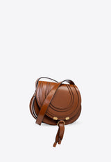 Chloé Small Marcie Leather Saddle Shoulder Bag Brown CHC24AS680 N57-26M