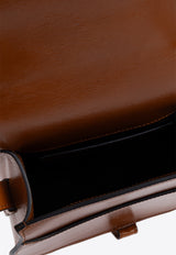 Chloé Small Marcie Leather Saddle Shoulder Bag Brown CHC24AS680 N57-26M