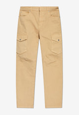 Balmain Straight-Leg Cargo Pants Beige DH1MI080 CF31-8BX