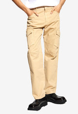 Balmain Straight-Leg Cargo Pants Beige DH1MI080 CF31-8BX