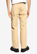 Balmain Straight-Leg Cargo Pants Beige DH1MI080 CF31-8BX