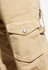 Balmain Straight-Leg Cargo Pants Beige DH1MI080 CF31-8BX