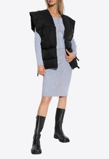 تنورة بحبكة مُضلّعة بطول منتصف الساق بسحّاب