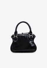 Chloé Small Marcie Leather Shoulder Bag Black CHC24AS628 N90-001