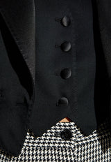 Single-Breasted Cropped Tuxedo Blazer