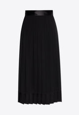 Dolce & Gabbana Pleated Silk Midi Skirt F4CW9T FU1AR-N0000