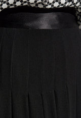 Dolce & Gabbana Pleated Silk Midi Skirt F4CW9T FU1AR-N0000