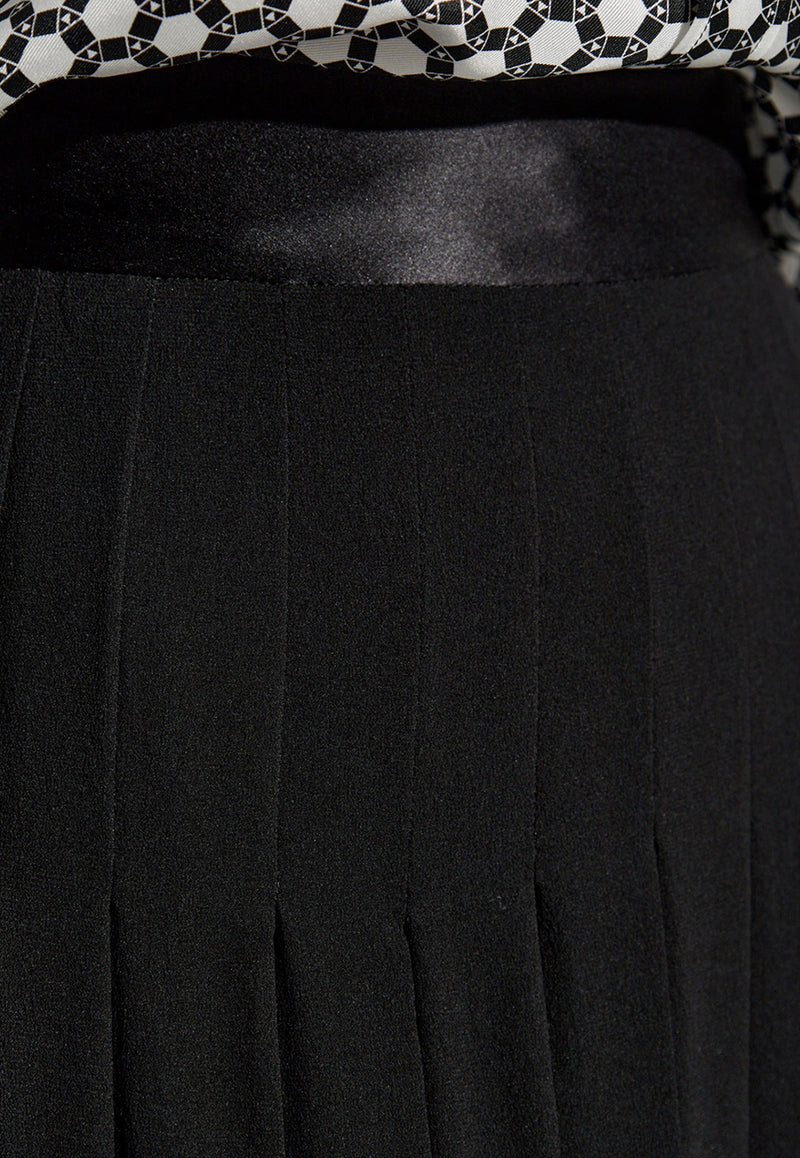 Dolce & Gabbana Pleated Silk Midi Skirt F4CW9T FU1AR-N0000