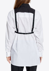 Paneled Button-Up Shirt