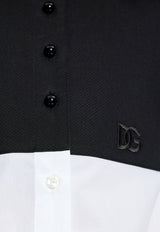 Paneled Button-Up Shirt