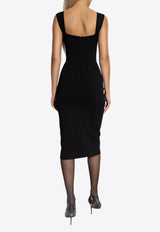DG Logo Sleeveless Midi Dress
