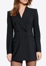 بليزر مُقلّم بصف أزرار مزدوج