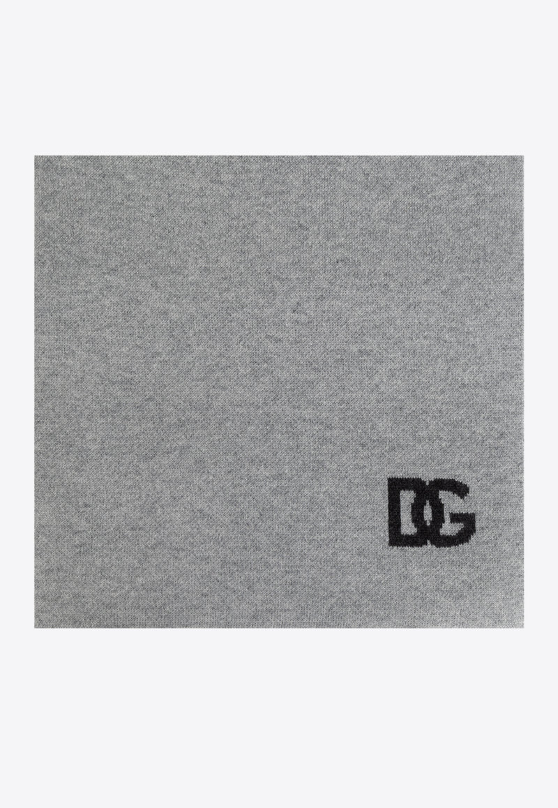Dolce & Gabbana DG Logo Inlay Cashmere Scarf GXS95T JAWXX-N9858