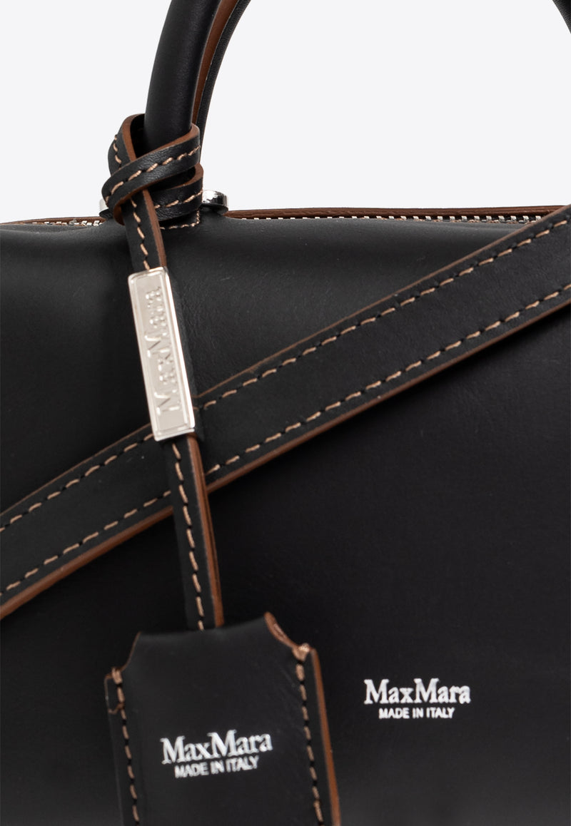 Max Mara Small Holdalls Calf Leather Top Handle Bag HOLDALLS 2424516081-005