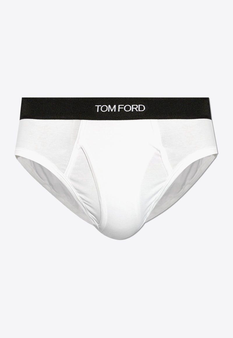 Tom Ford Logo Jacquard Stretch Briefs T4LC11410 0-100