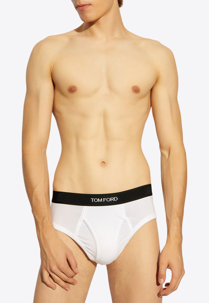 Tom Ford Logo Jacquard Stretch Briefs T4LC11410 0-100