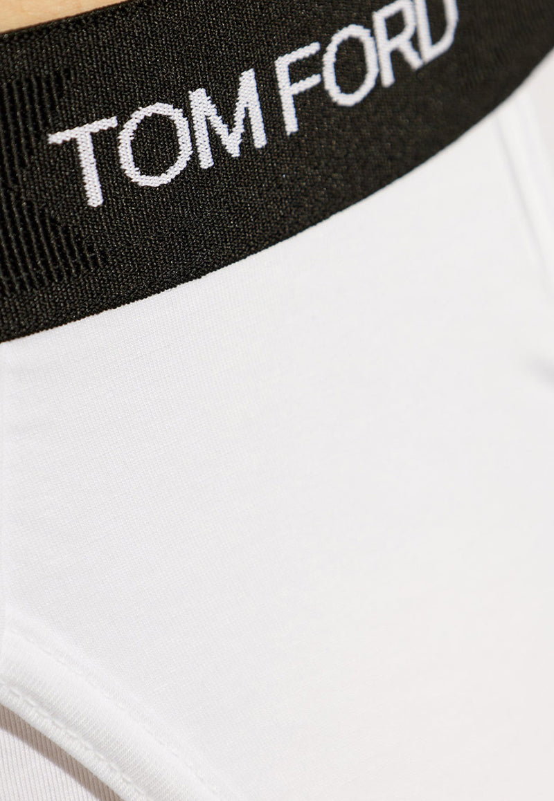 Tom Ford Logo Jacquard Stretch Briefs T4LC11410 0-100