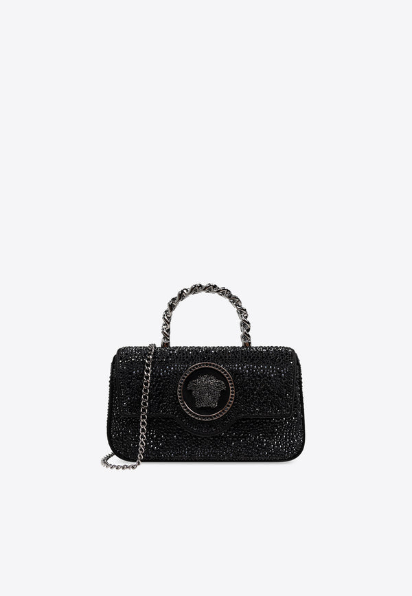 Versace Mini Crystal La Medusa Top Handle Bag 1013439 1A06487-1B00E